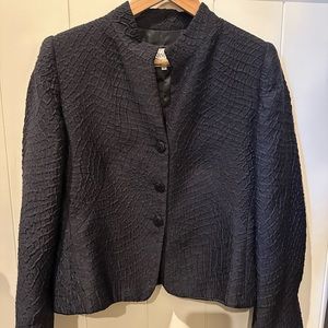 Armani Collezioni black textured blazer